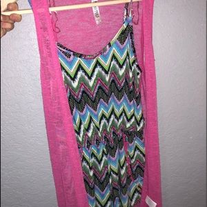 romper with cardigan